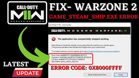 game_ship.exe mw2|Crash fix for PC (game